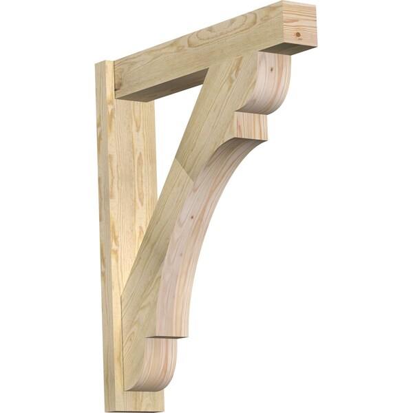Ekena Millwork Olympic Block Rough Sawn Outlooker, Douglas Fir, 6"W x 30"D x 36"H OUT06X30X36OLY05RDF - main
